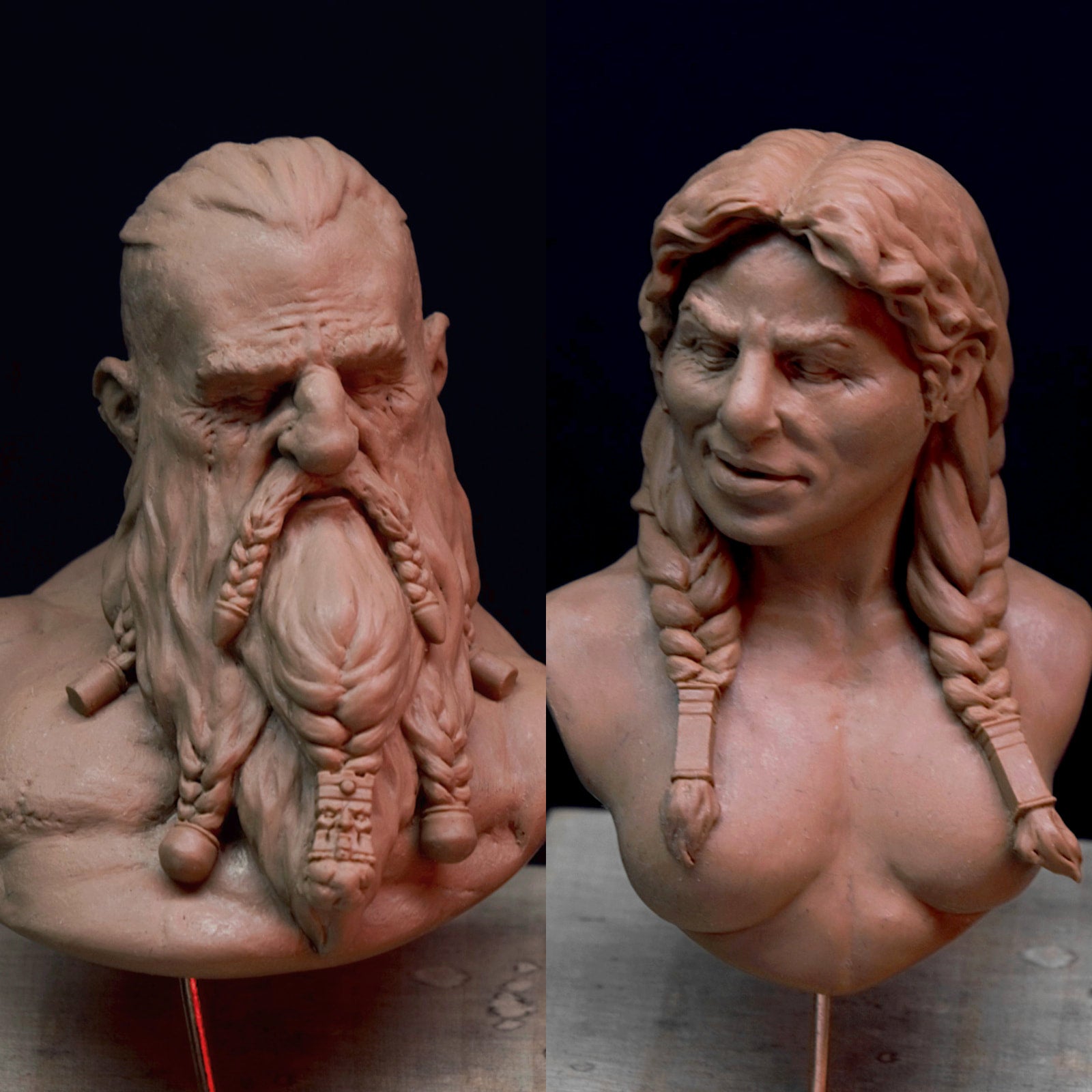 The dwarves veiled lamp miniatures by sebastian archer
